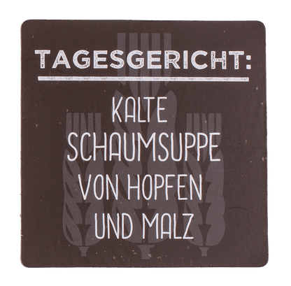 Coaster with cork backing, Slogans