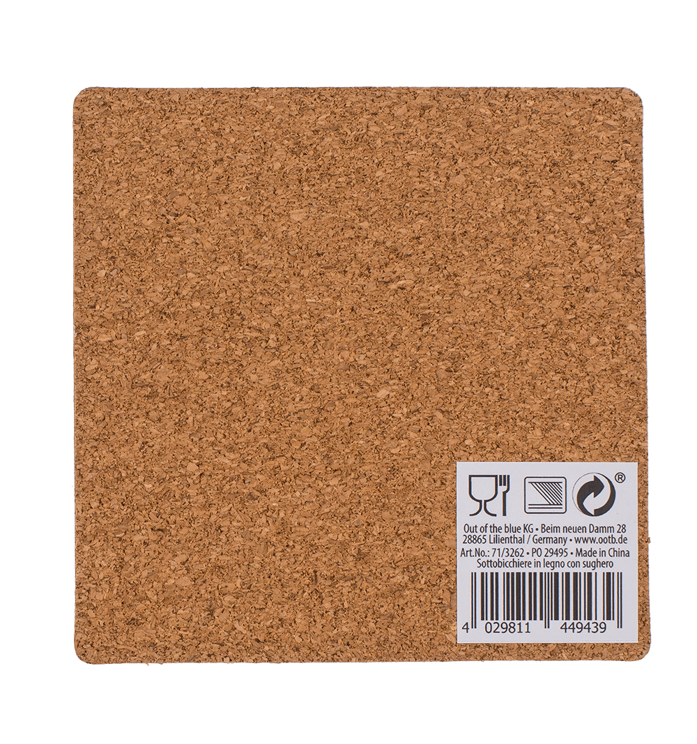 Coaster with cork backing, Slogans