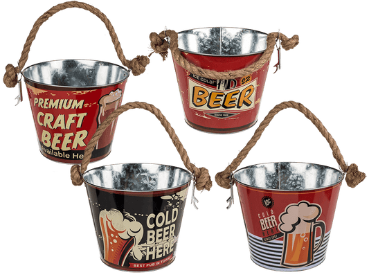 Metal Beer Bucket with Bottle Opener, Beer