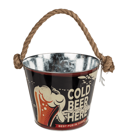 Metal Beer Bucket with Bottle Opener, Beer