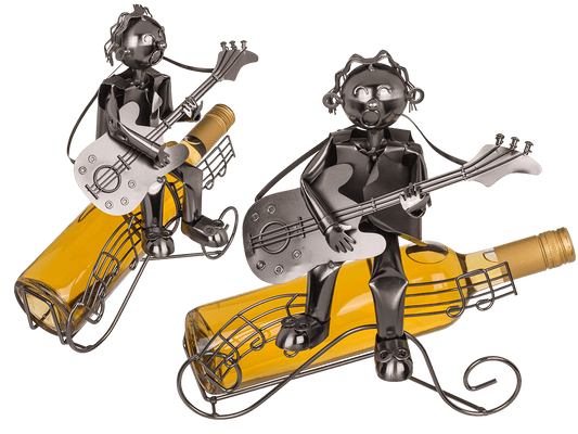 Metal bottle holder, Musican II,  ca. 28  x 25 cm