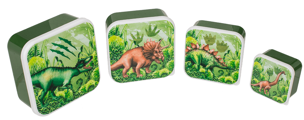 Lunch box, dinosaur, set of 4,