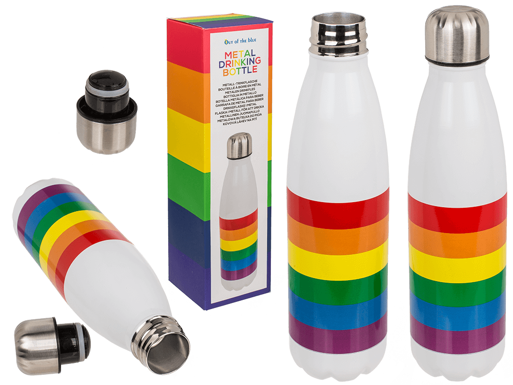 Metall drinking bottle, Pride,