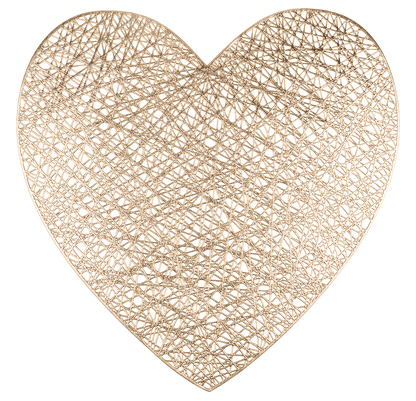 PVC placemat, Heart, 2 ass.,