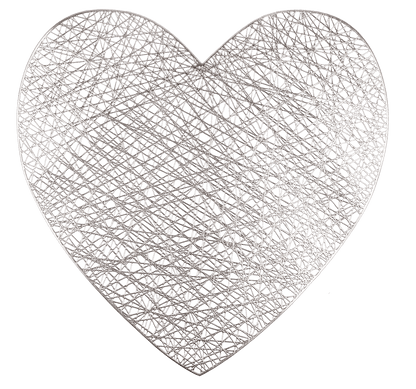 PVC placemat, Heart, 2 ass.,