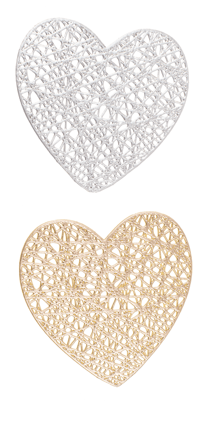 PVC Coaster, Heart, ca. 11 x 11 cm,