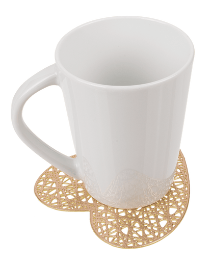 PVC Coaster, Heart, ca. 11 x 11 cm,