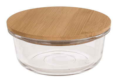 Glass storage box, for  400 ml, ca. 14 x14 cm,