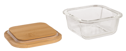 Glass storage box, for 350  ml, ca.12 x 12 cm,