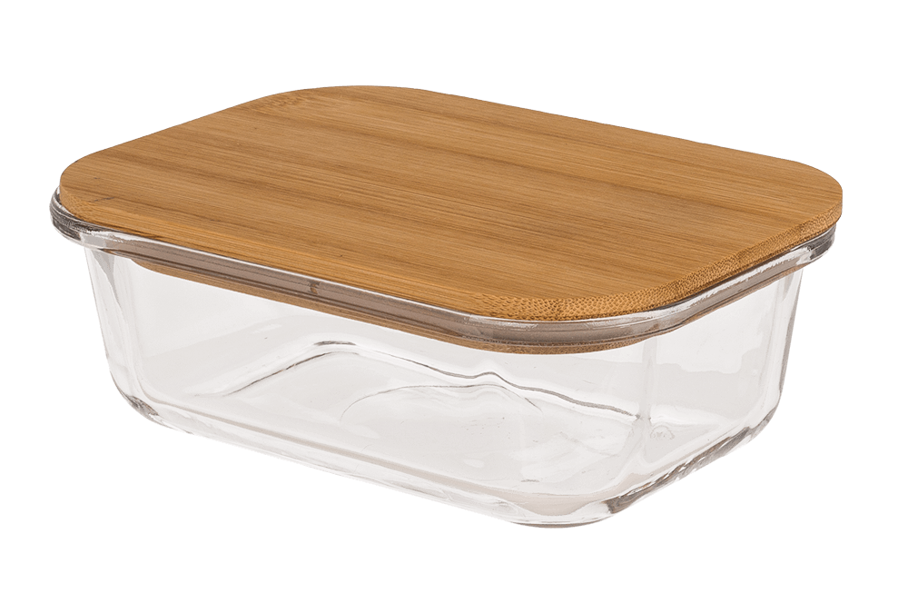 Glass storage box, for 350  ml, ca.15 x 11 cm,