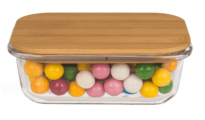 Glass storage box, for 350  ml, ca.15 x 11 cm,