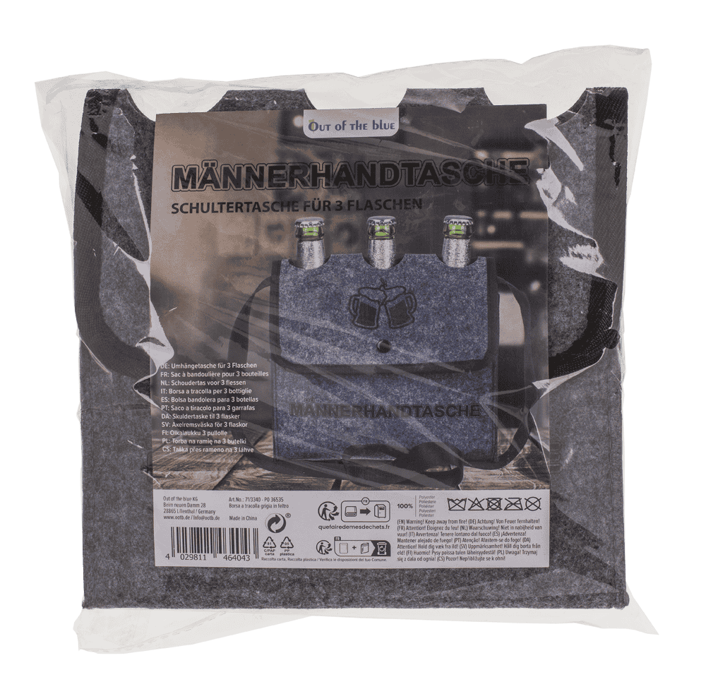 Grey Shoulder Bag, Männerhandtasche,