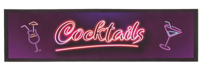 Home bar runner, Cocktails, approx. 89 x 25 cm,