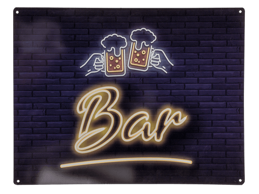 Metal sign, Bar, approx. 30 x 40 cm