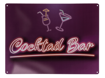 Metal sign, Cocktail Bar, approx. 30 x 40 cm