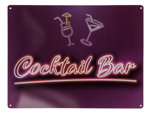 Metal sign, Cocktail Bar, approx. 30 x 40 cm