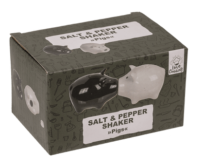 Salt & pepper shaker, pigs with magnet nose,
