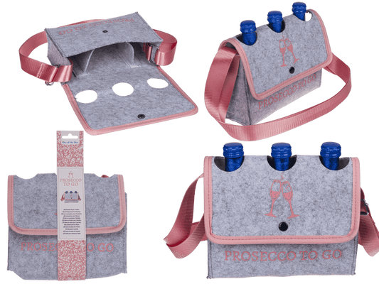 Light grey shoulder bag, Prosecco to Go,