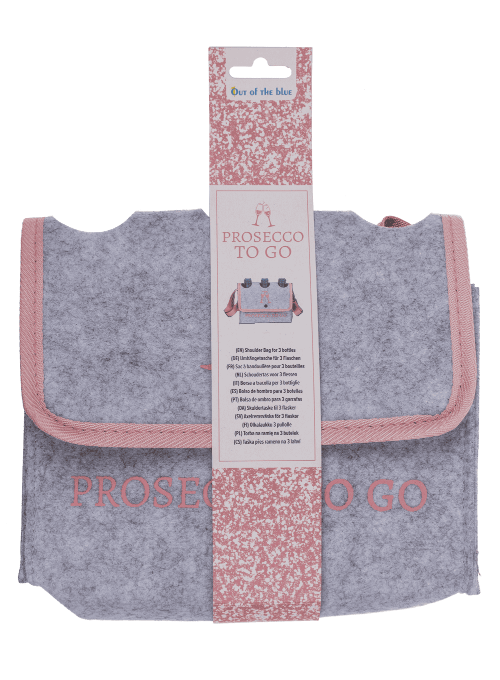Light grey shoulder bag, Prosecco to Go,