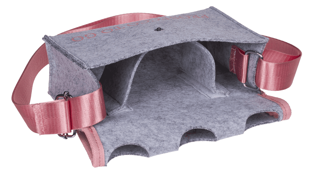 Light grey shoulder bag, Prosecco to Go,