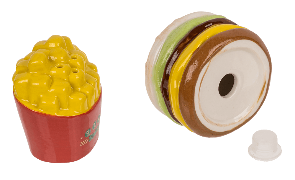 Salt & pepper shaker, Burger & Fries,