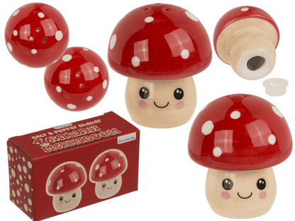 Salt & pepper shaker, Kawaii mushrooms,