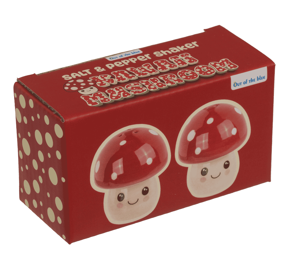 Salt & pepper shaker, Kawaii mushrooms,