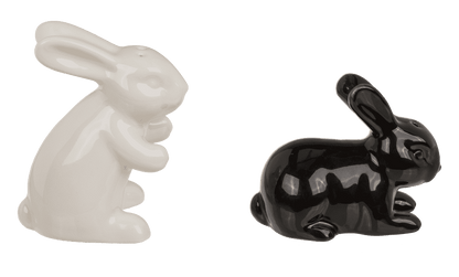 Salt & pepper shaker, rabbits, 11 x 4.5 x 8 cm,