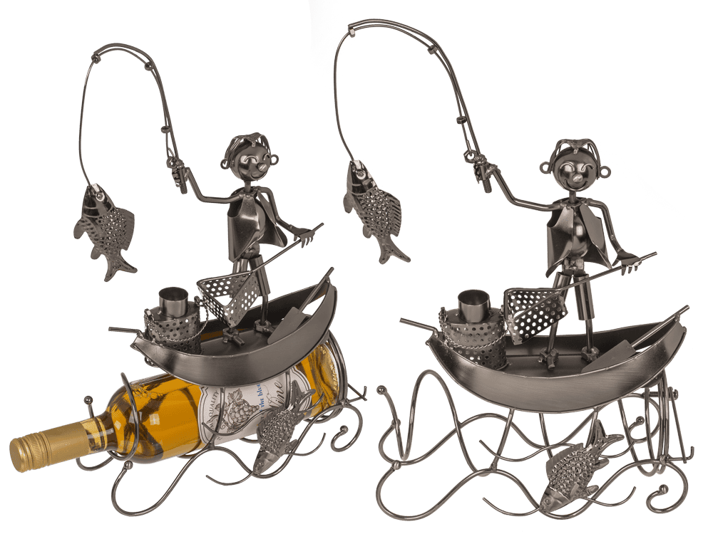 Metal bottle holder, Fisher,