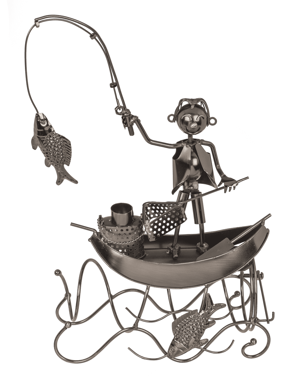 Metal bottle holder, Fisher,