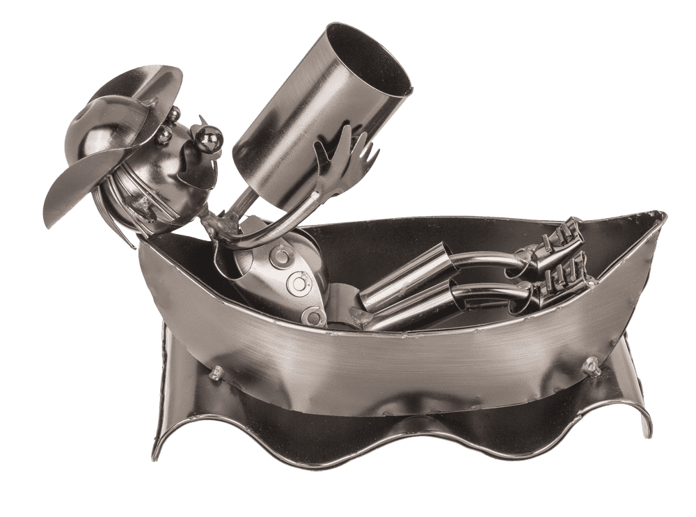 Metal bottle holder, Wine in the bath,