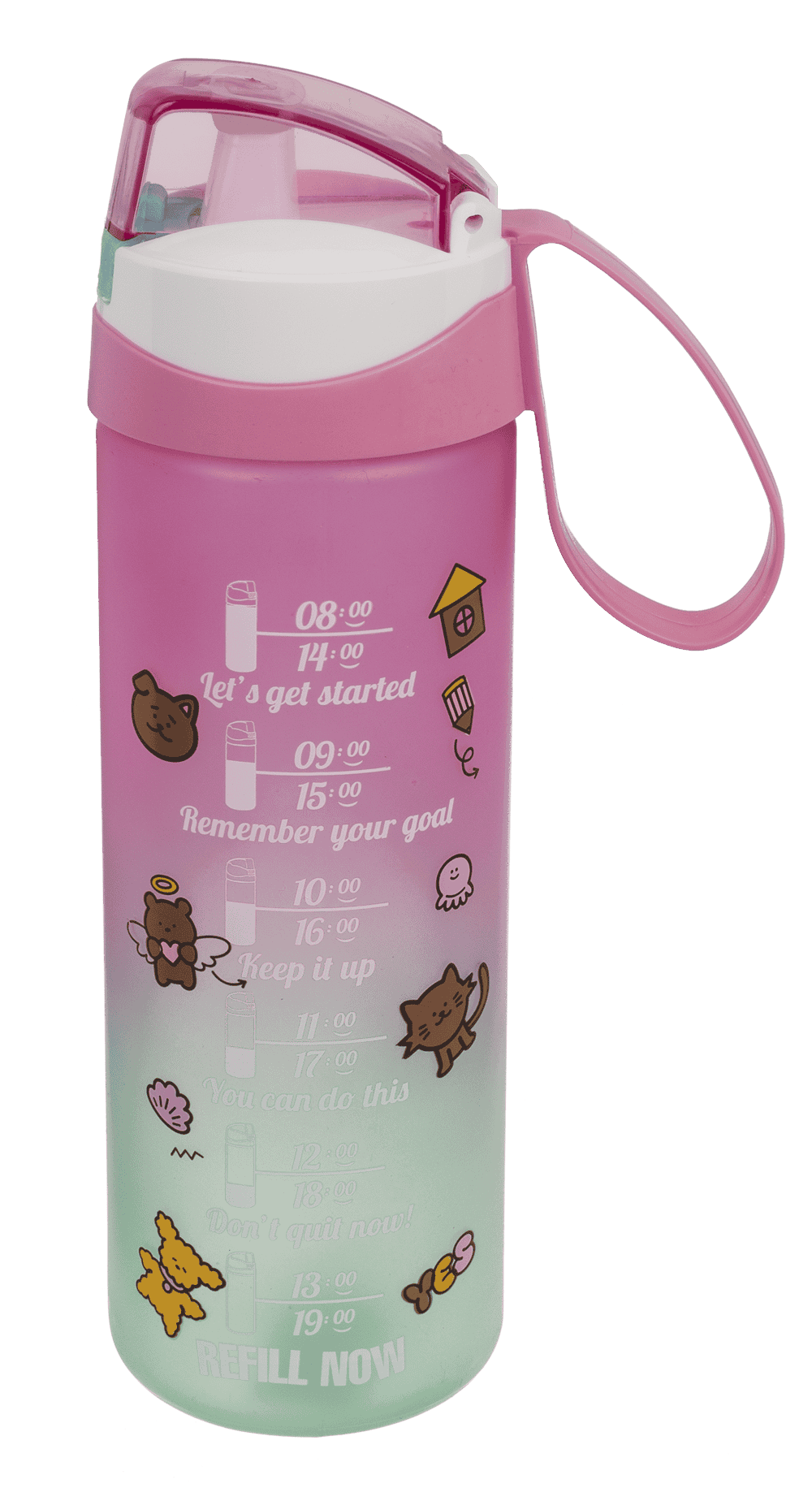 Drinking bottle with drinking indicator,