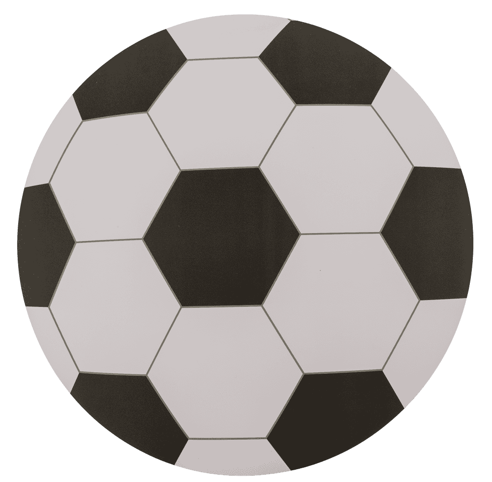 Polypropylen placemat, Sport Balls, D: 39 cm