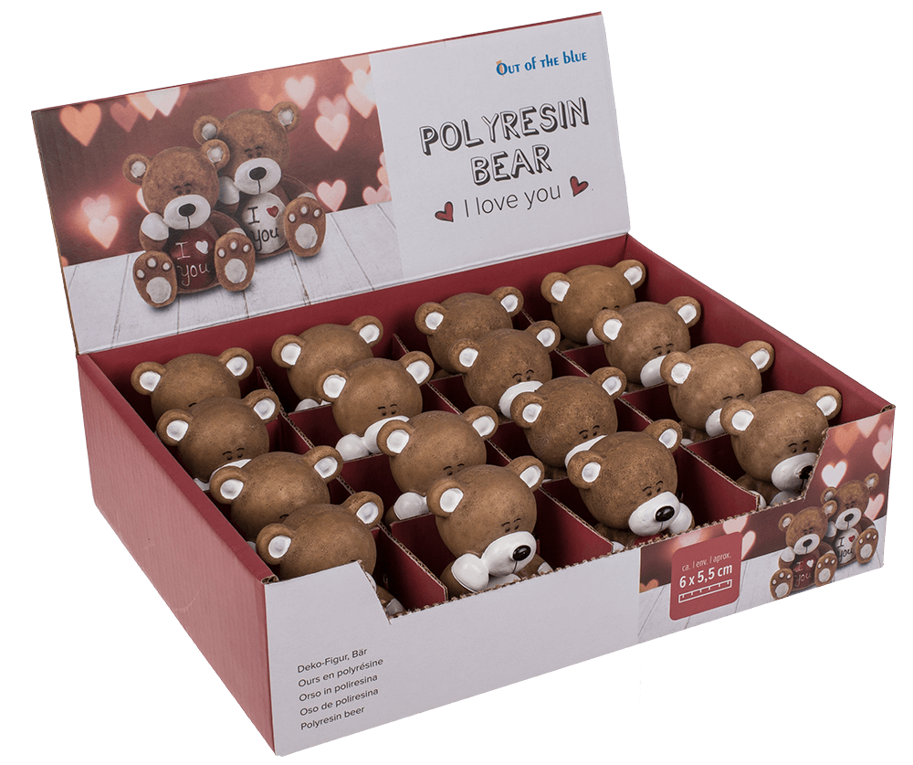 Polyresin bear, I love you,