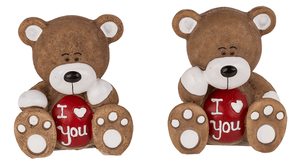Polyresin bear, I love you,