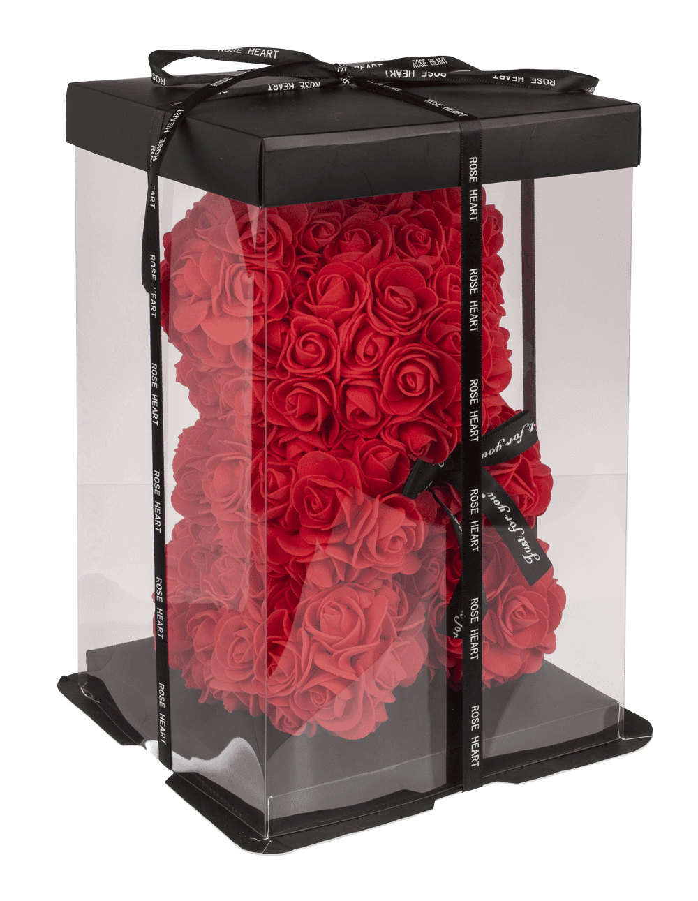 Rose bear, 25 x16 x16 cm in PET gift box,