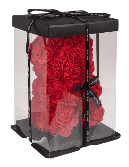 Rose bear, 25 x16 x16 cm in PET gift box,