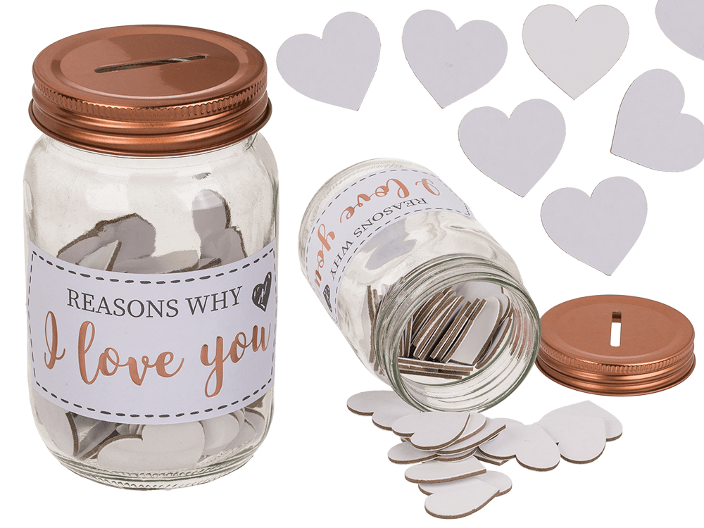 Mason jar, Reasons why I love you,