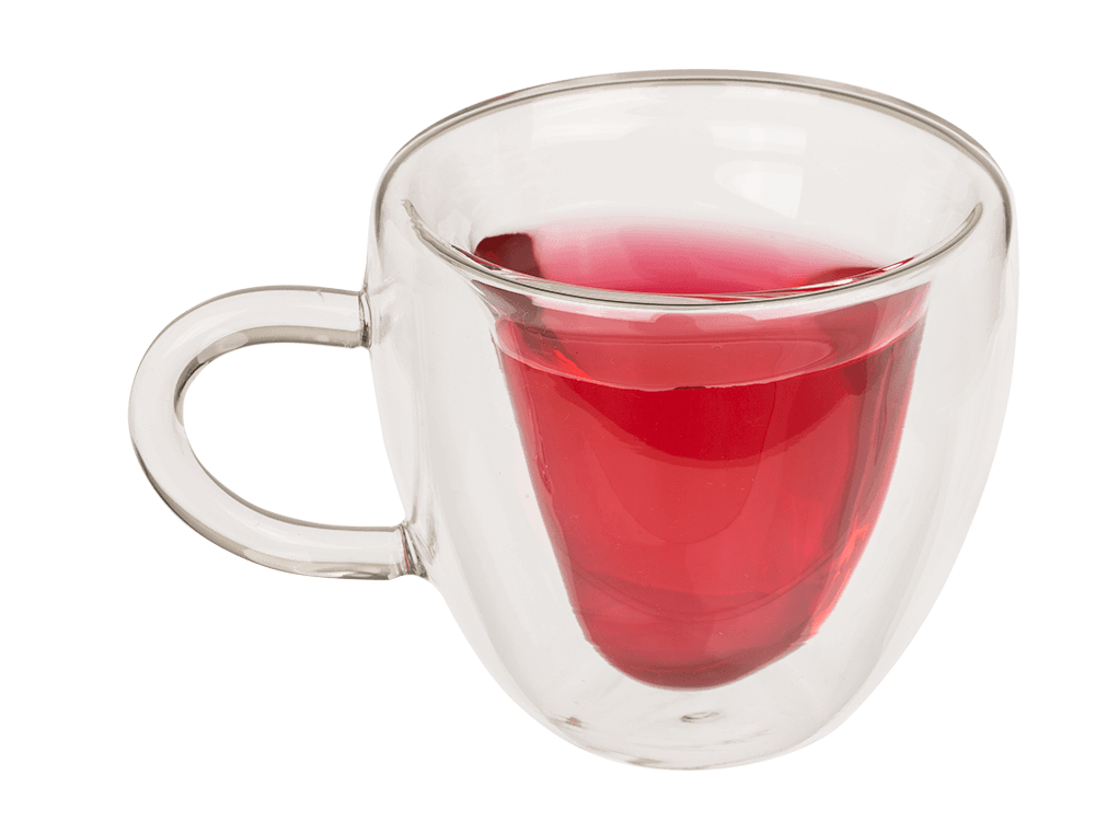 Double-walled thermo-glass with heart shape,