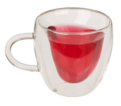 Double-walled thermo-glass with heart shape,