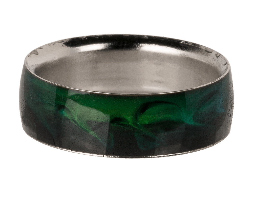 Stainless steel mood ring, Waves,