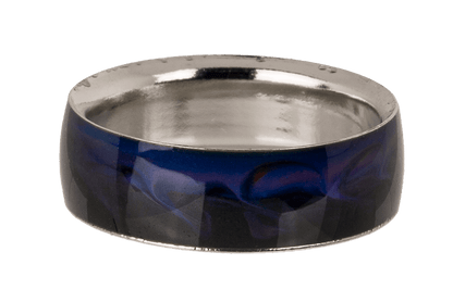 Stainless steel mood ring, Waves,