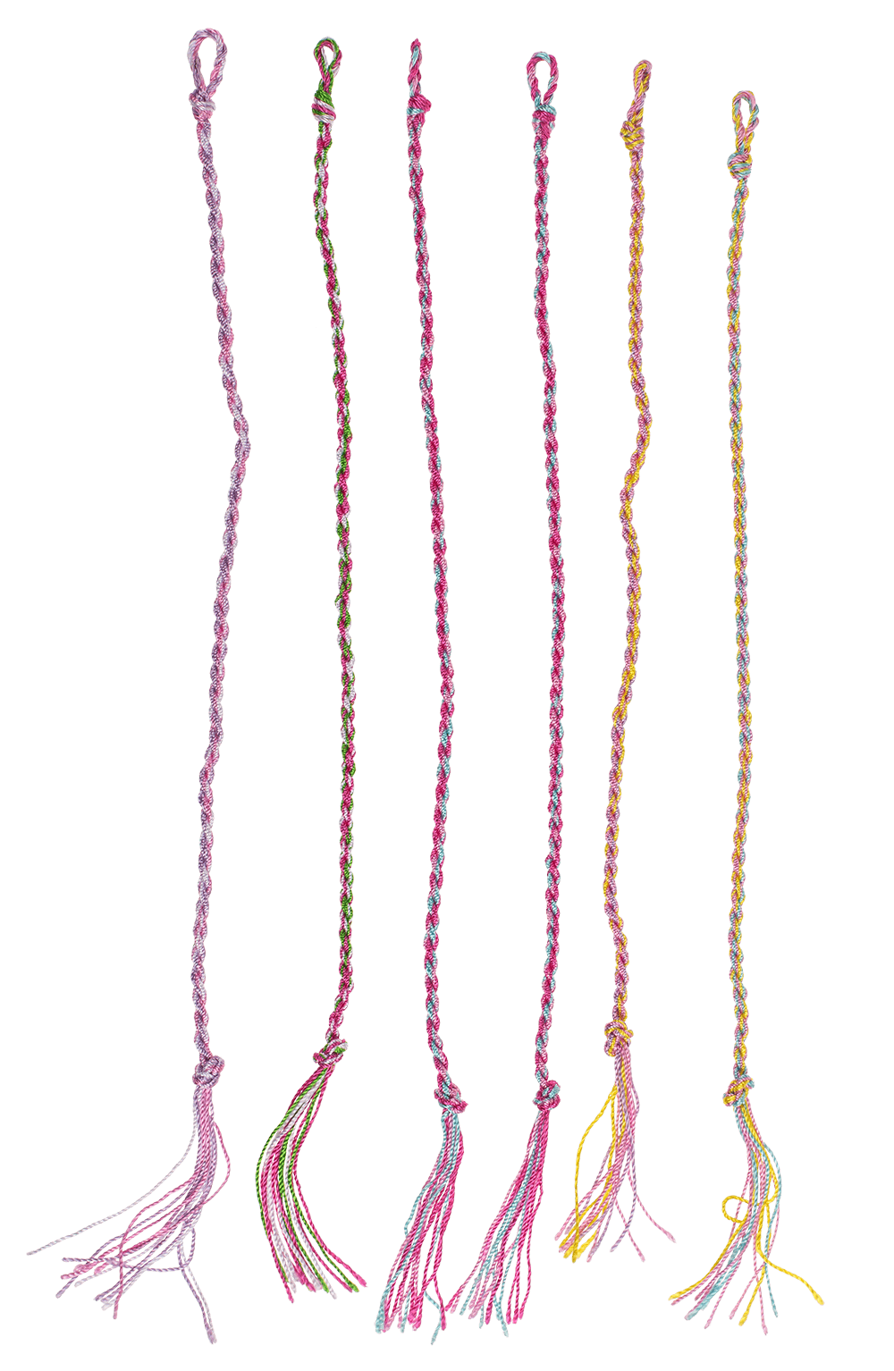 Textile bracelet, Pastel colours,