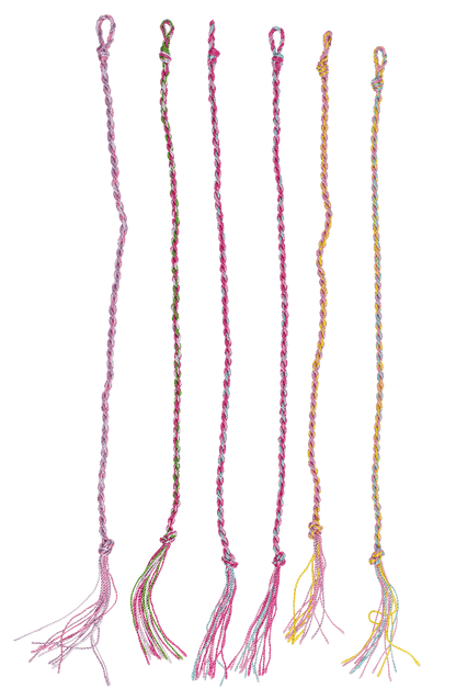 Textile bracelet, Pastel colours,