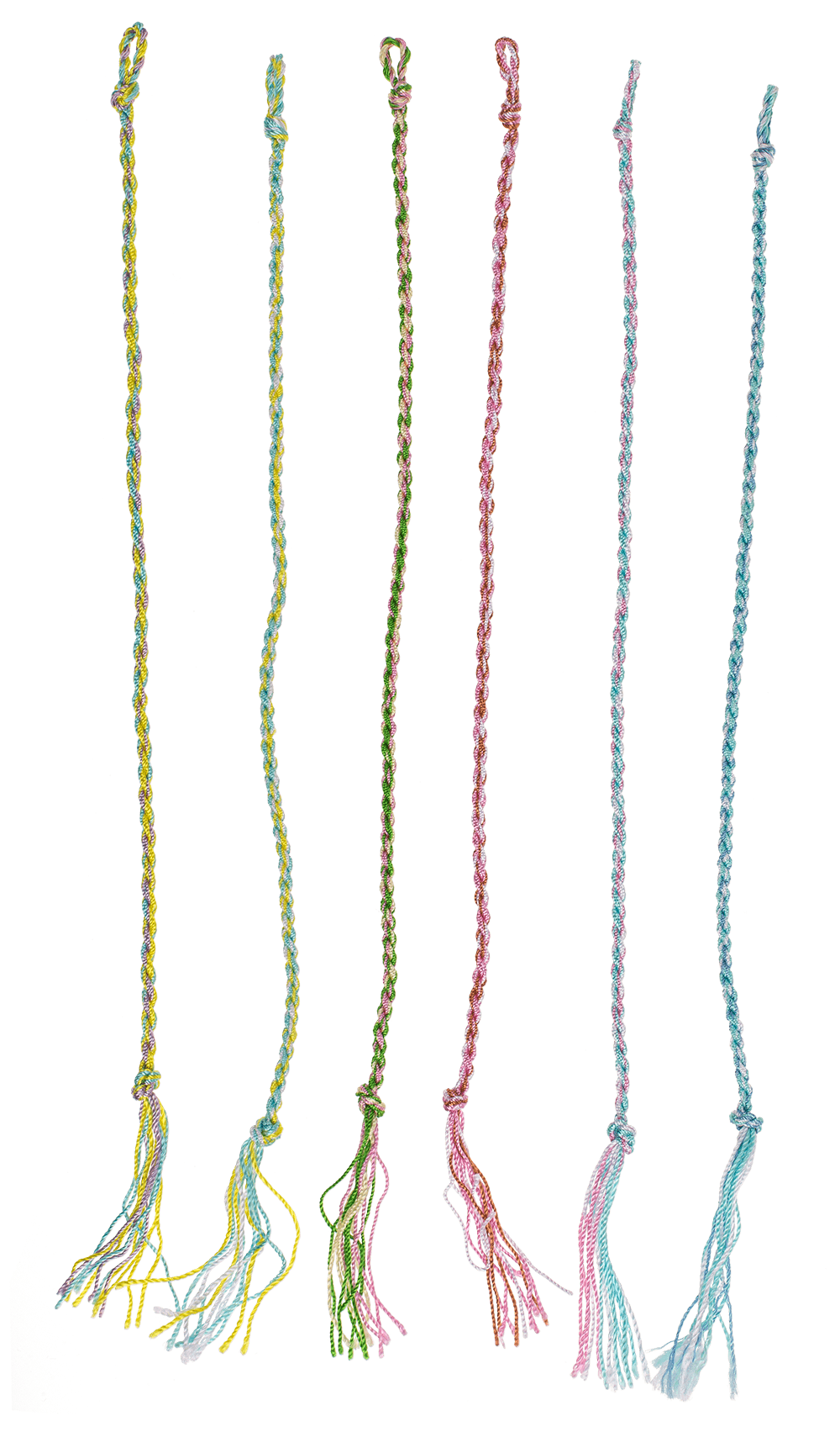 Textile bracelet, Pastel colours,