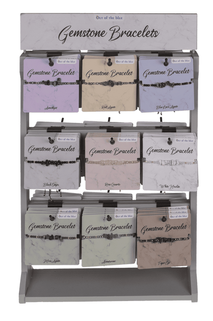 Glass bracelet with gemstones,