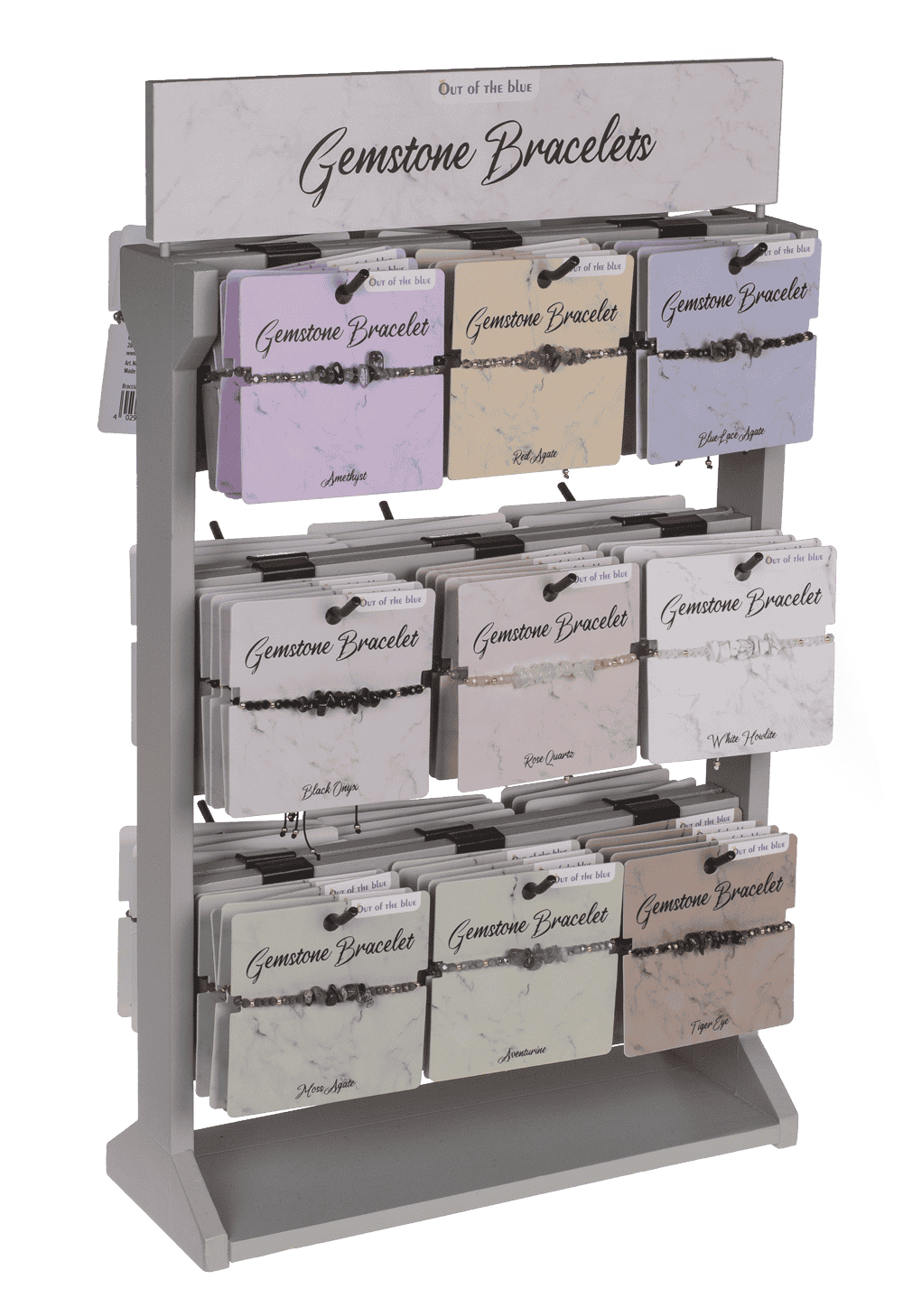 Glass bracelet with gemstones,