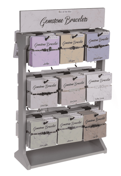 Glass bracelet with gemstones,