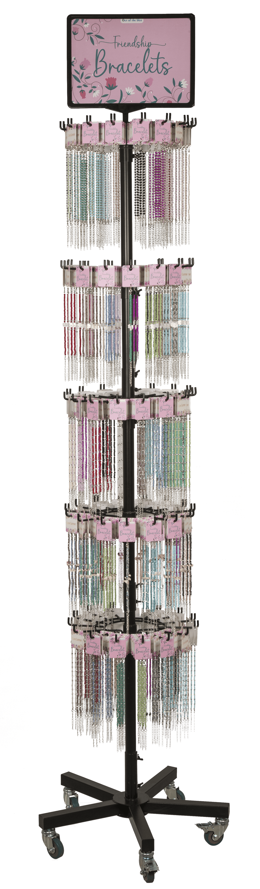 Metal bracelet with glass beads, Shiny,