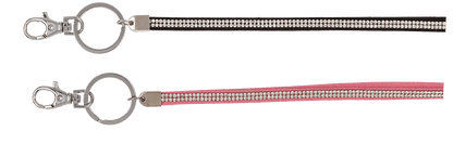 Lanyard with edging & carabiner hook,